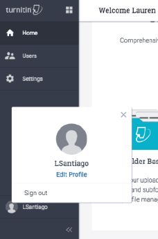 Image showing the edit profile popover